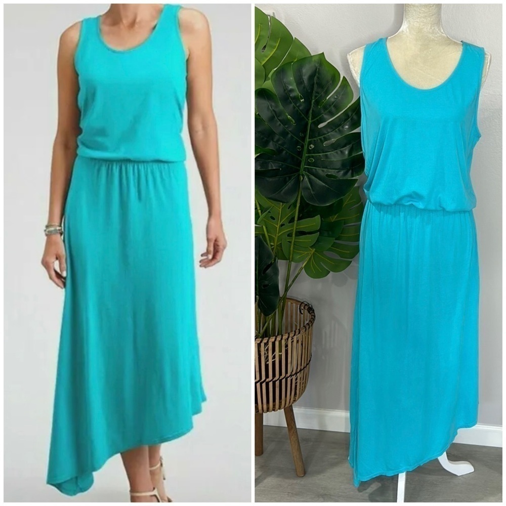 nwt // fresh produce aria long asymmetrical hem dress